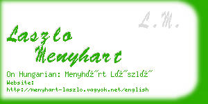 laszlo menyhart business card